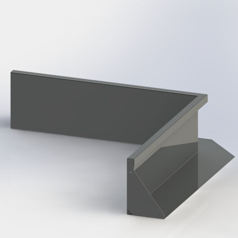 Práškom lakovaná oceľová oporná stena vnútorný roh 50 x 50 cm (výška 30 cm)