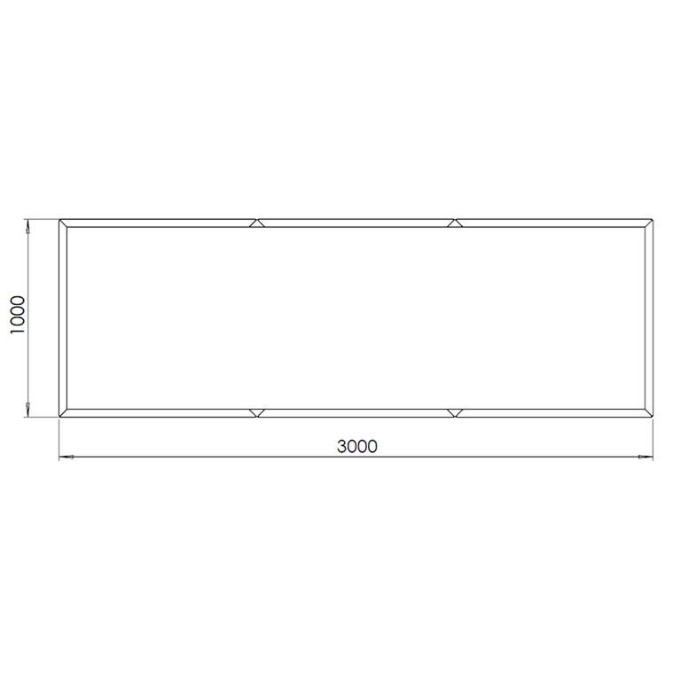 Kvetináč z cortenovej ocele Texas xxl 300 x 100 cm