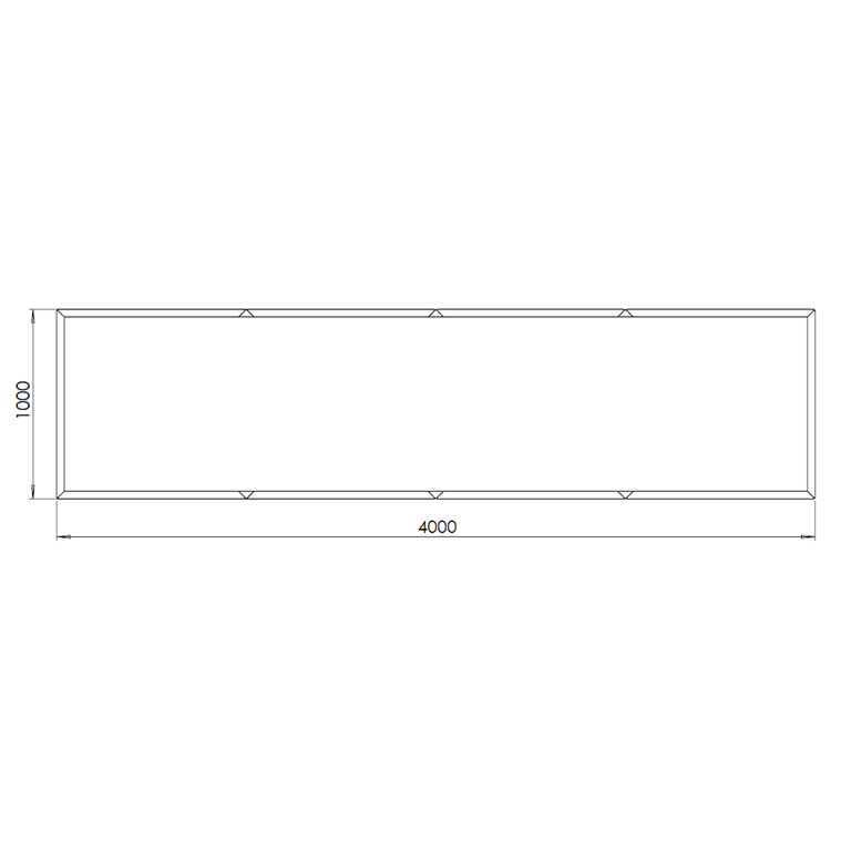 Kvetináč z cortenovej ocele Texas xxl 400 x 100 cm