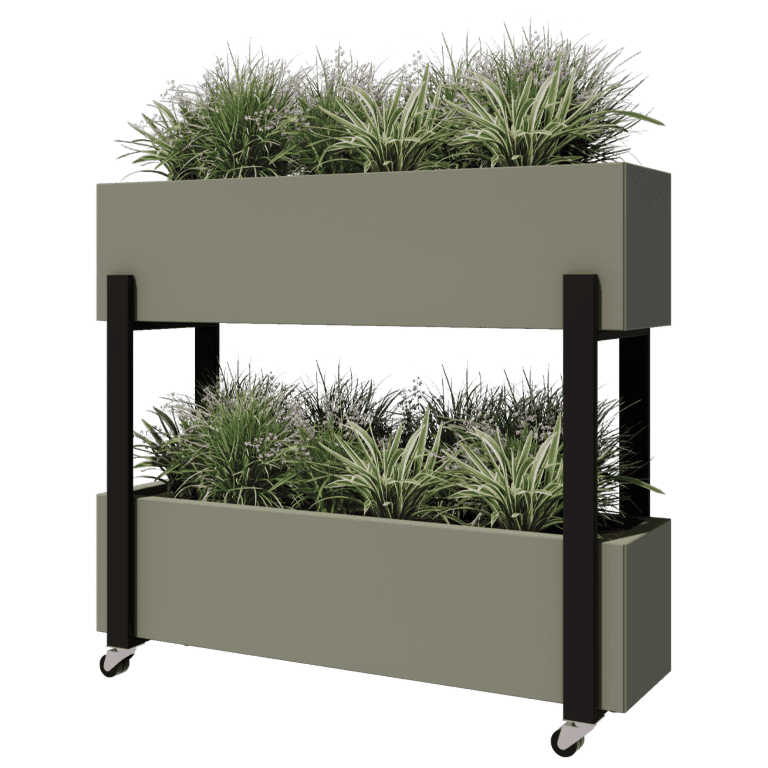 Čierna vertikálny kvetináč 80 cm