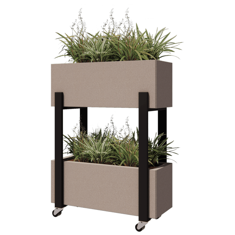 Čierna vertikálny kvetináč 80 cm