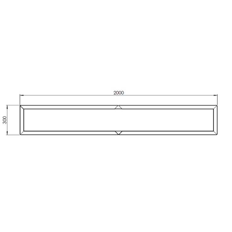 Kvetináč z cortenovej ocele Texas xxl 200 x 30 cm