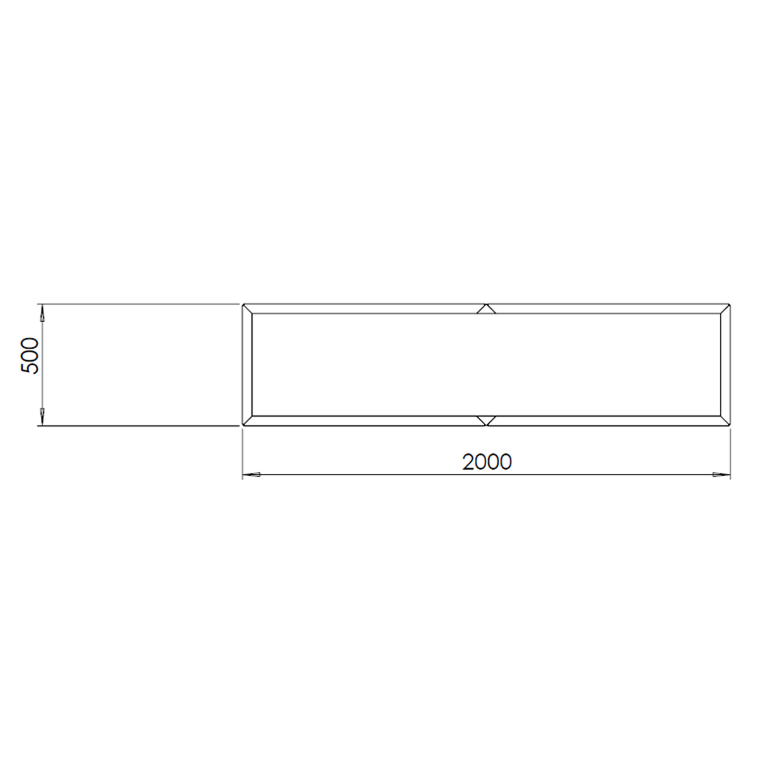 Práškom lakovaný oceľový kvetináč Texas xxl 200 x 50 cm