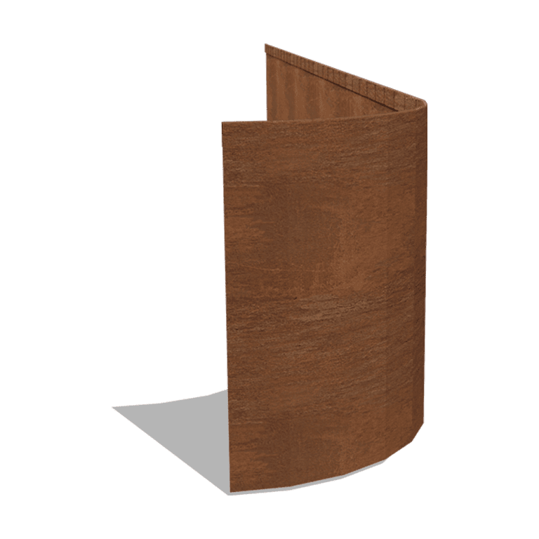 Trávnikové obruby z cortenovej ocele sploštené FLEX 45 cm (dĺžka 240 cm)