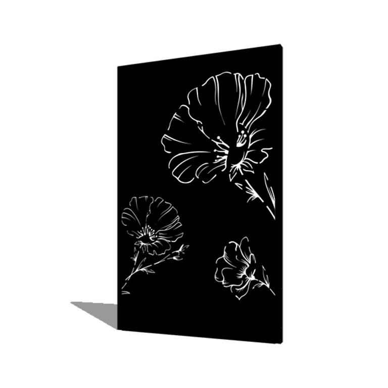 Práškom lakovaný oceľový panel vlčí mak 120 x 6 x 190 cm