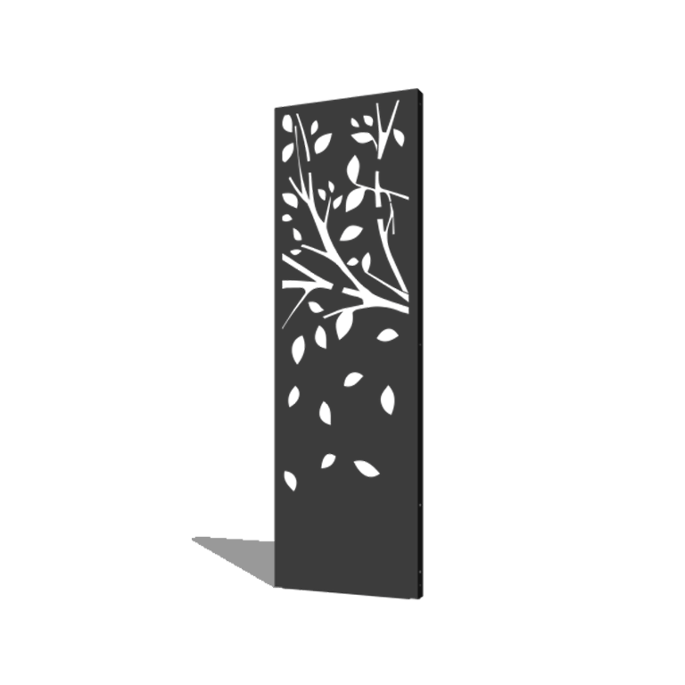 Práškom lakovaný oceľový panel strom časť 3 60 x 6 x 190 cm