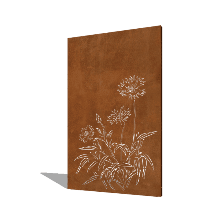 Panel z cortenovej ocele nevädza 120 x 6 x 190 cm