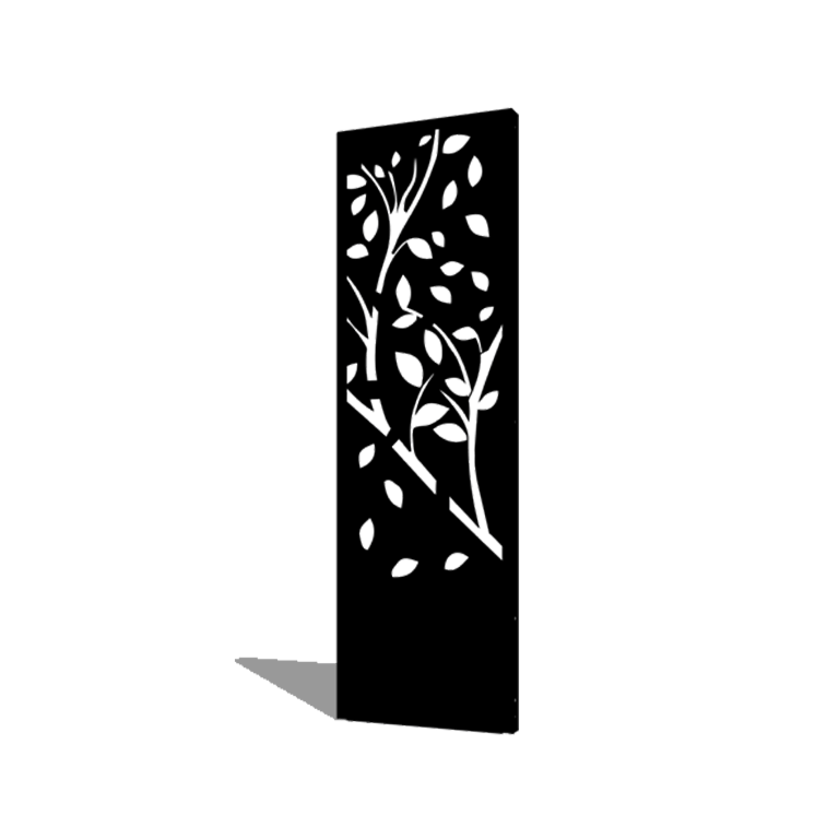 Práškom lakovaný oceľový panel strom časť 4 60 x 6 x 190 cm