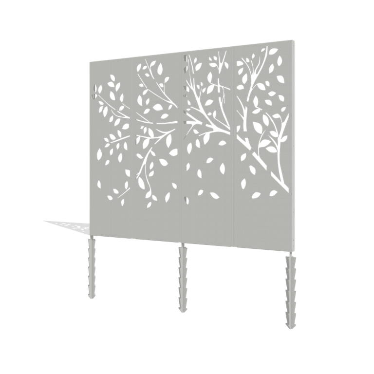 Kompletná sada práškovo lakovaných oceľových panelov Strom 240 x 6 x 190 cm