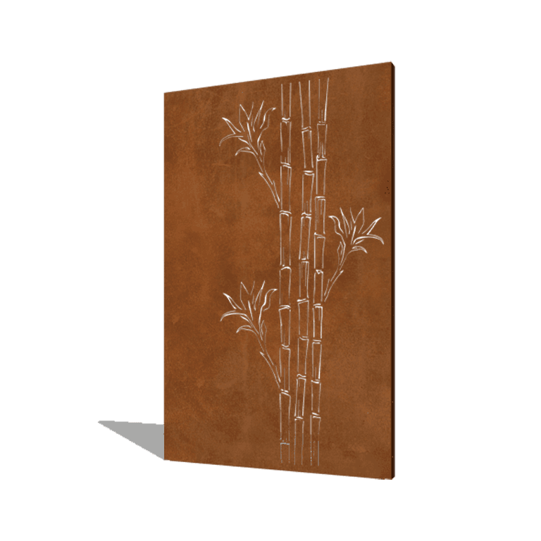 Panel z cortenovej ocele bambus 120 x 6 x 190 cm
