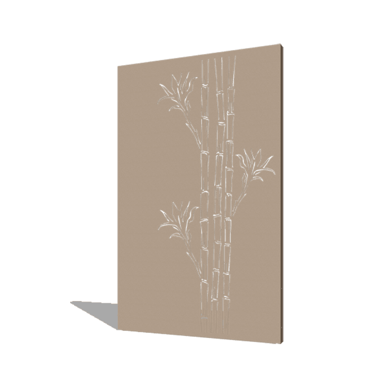 Práškom lakovaný oceľový panel bambus 120 x 6 x 190 cm
