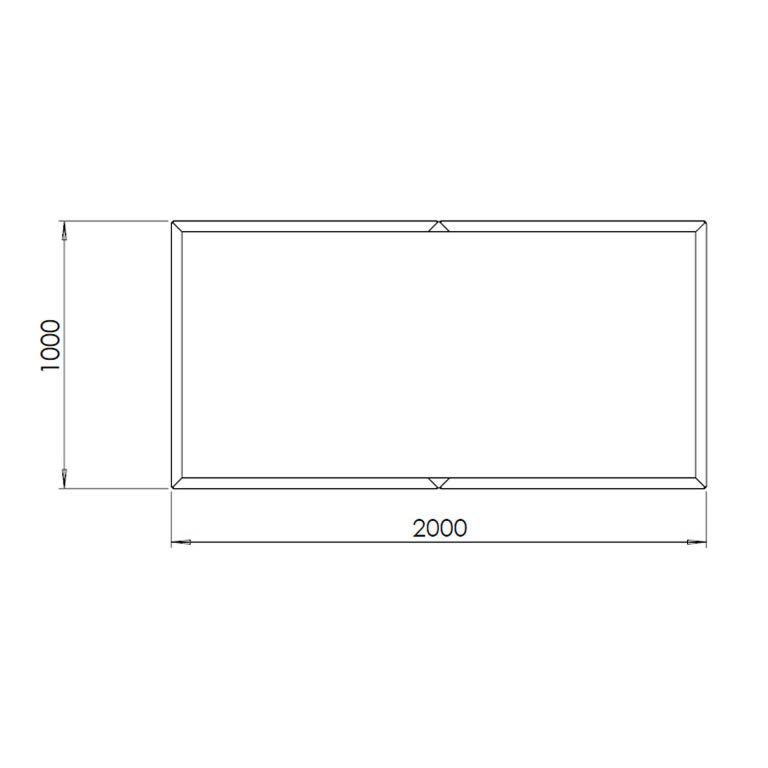 Práškom lakovaný oceľový kvetináč Texas xxl 200 x 100 cm