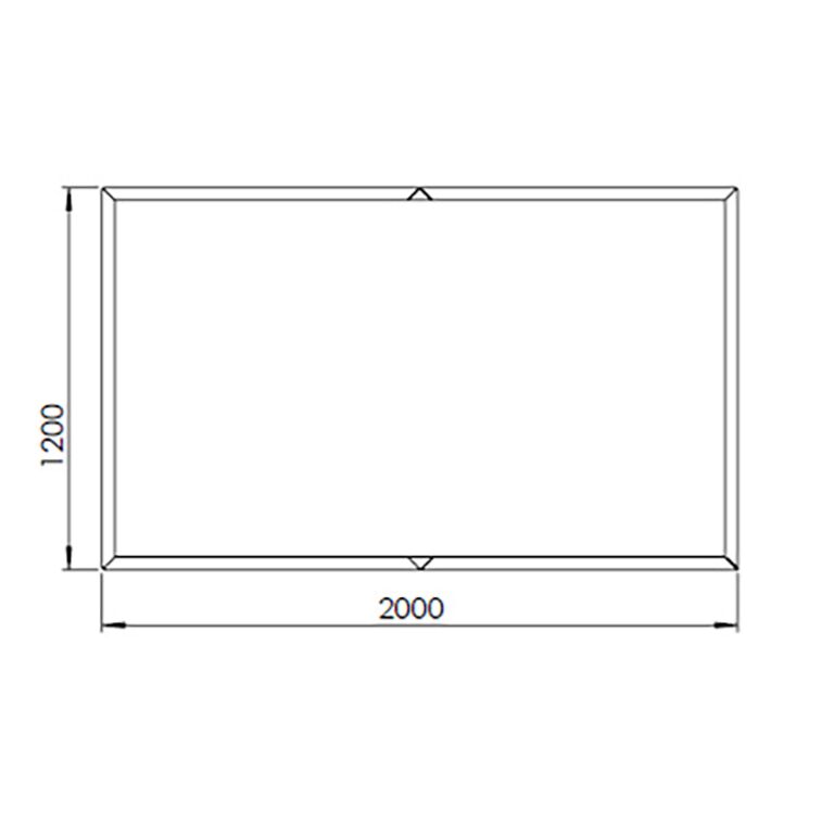 Práškom lakovaný oceľový kvetináč Texas xxl 200 x 120 cm