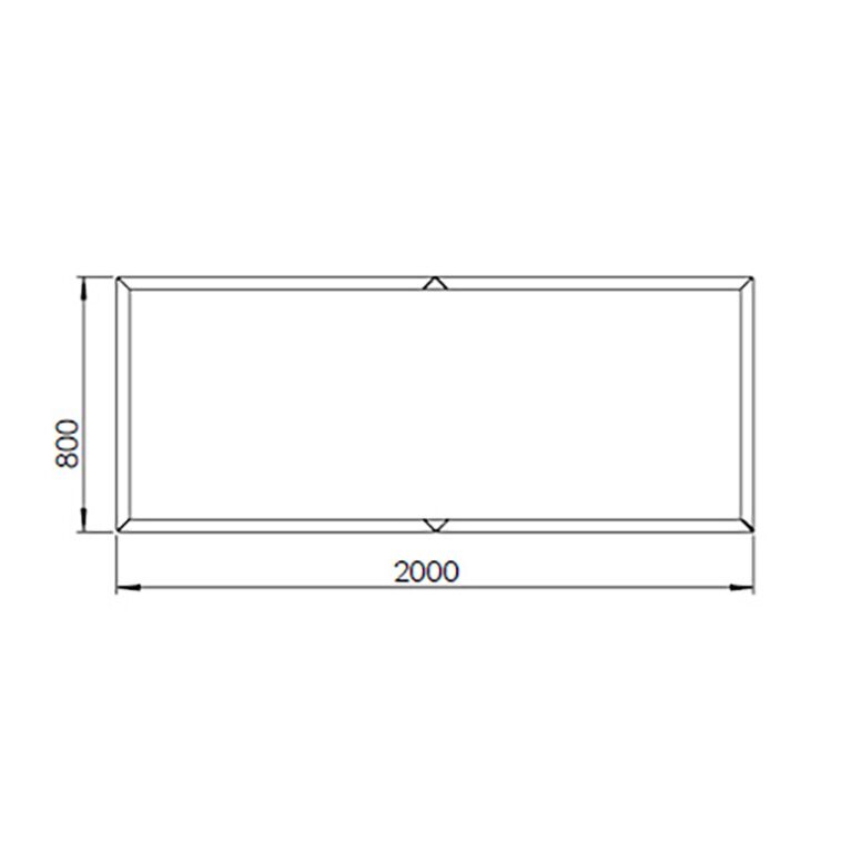Práškom lakovaný oceľový kvetináč Texas xxl 200 x 80 cm