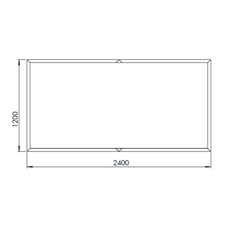 Práškom lakovaný oceľový kvetináč Texas xxl 240 x 120 cm