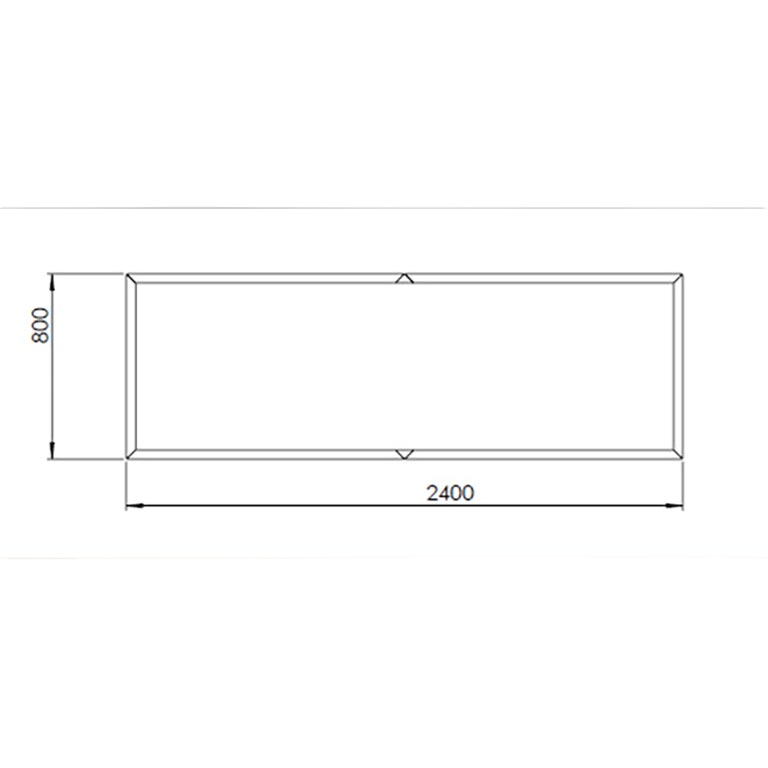 Práškom lakovaný oceľový kvetináč Texas xxl 240 x 80 cm