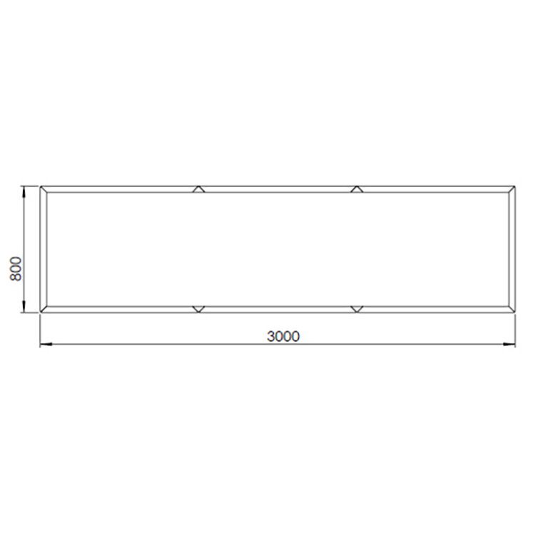 Kvetináč z cortenovej ocele Texas xxl 300 x 80 cm