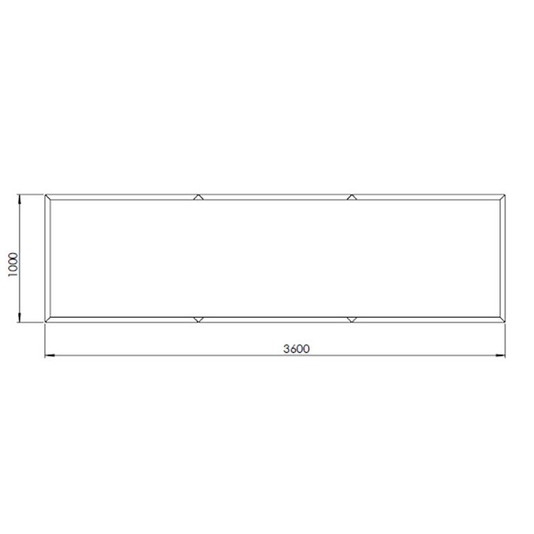 Kvetináč z cortenovej ocele Texas xxl 360 x 100 cm