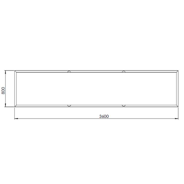 Práškom lakovaný oceľový kvetináč Texas xxl 360 x 80 cm