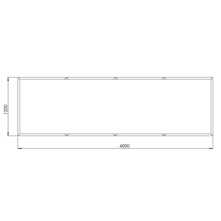 Kvetináč z cortenovej ocele Texas xxl 400 x 120 cm