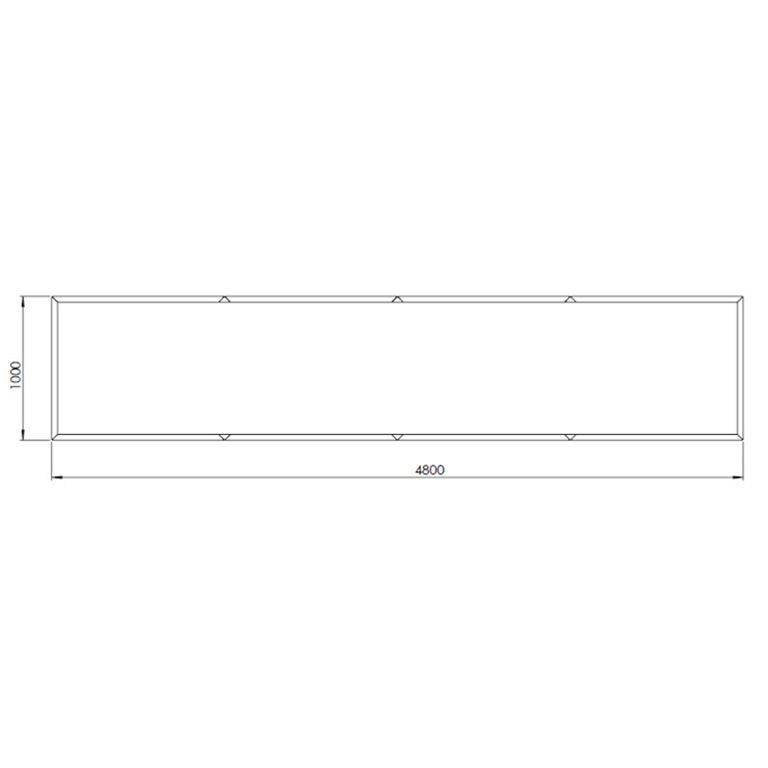 Práškom lakovaný oceľový kvetináč Texas xxl 480 x 100 cm