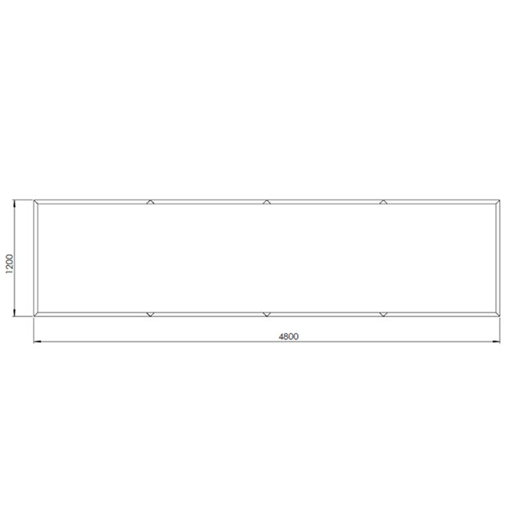 Kvetináč z cortenovej ocele Texas xxl 480 x 120 cm