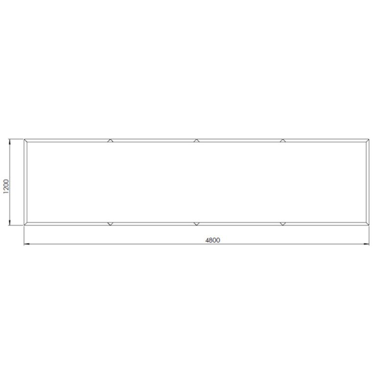 Práškom lakovaný oceľový kvetináč Texas xxl 480 x 120 cm