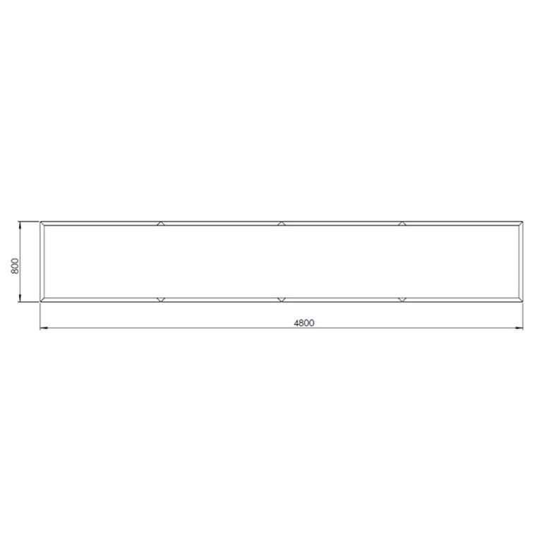 Kvetináč z cortenovej ocele Texas xxl 480 x 80 cm