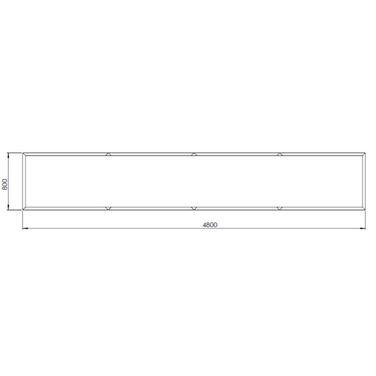 Práškom lakovaný oceľový kvetináč Texas xxl 480 x 80 cm