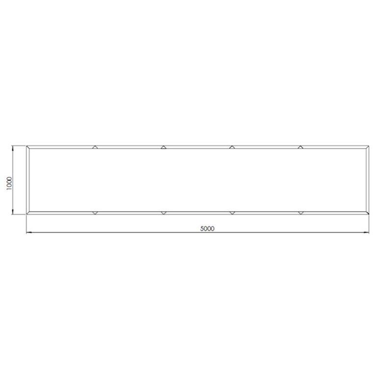Kvetináč z cortenovej ocele Texas xxl 500 x 100 cm