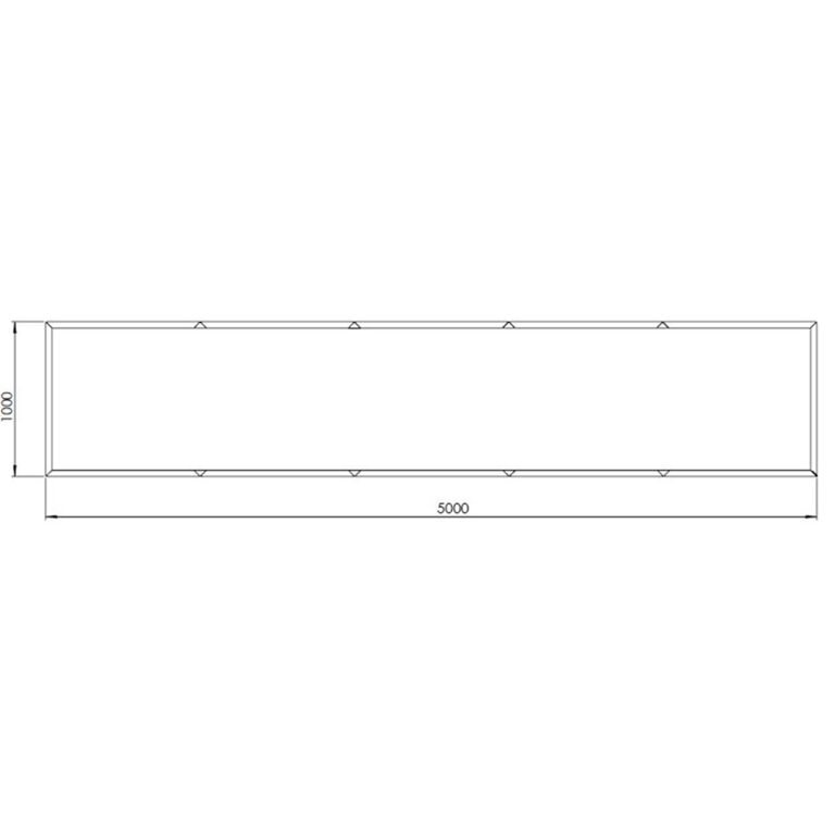 Práškom lakovaný oceľový kvetináč Texas xxl 500 x 100 cm