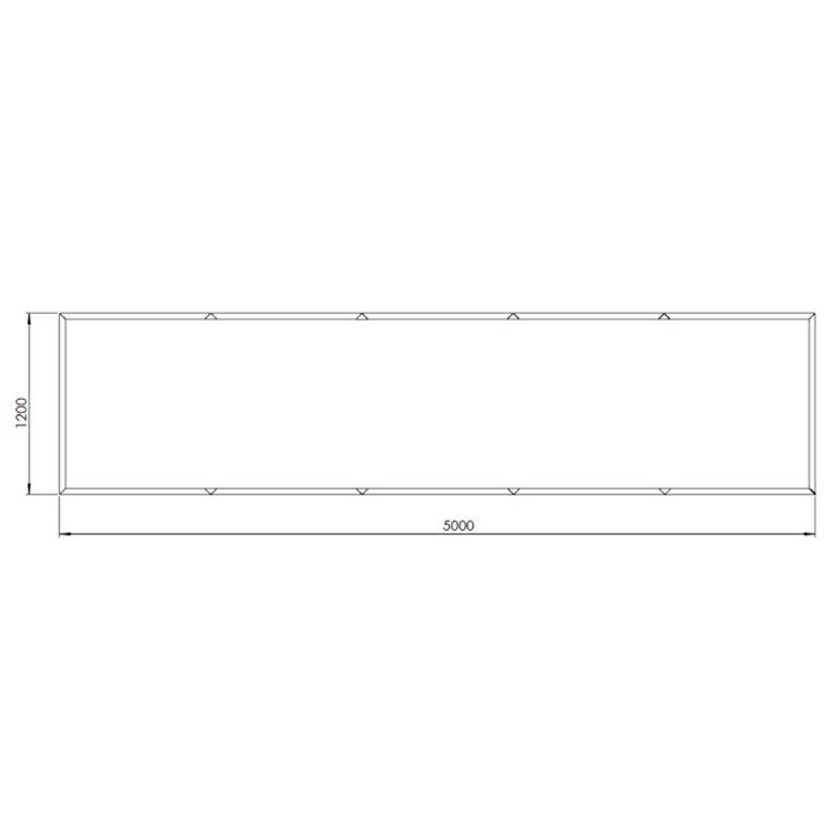 Kvetináč z cortenovej ocele Texas xxl 500 x 120 cm