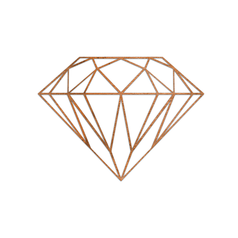 Nástenná výzdoba z cortenovej ocele Diamant *OP=OP