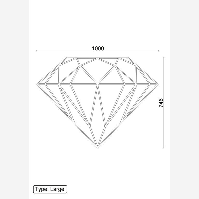 Nástenná výzdoba z cortenovej ocele Diamant *OP=OP