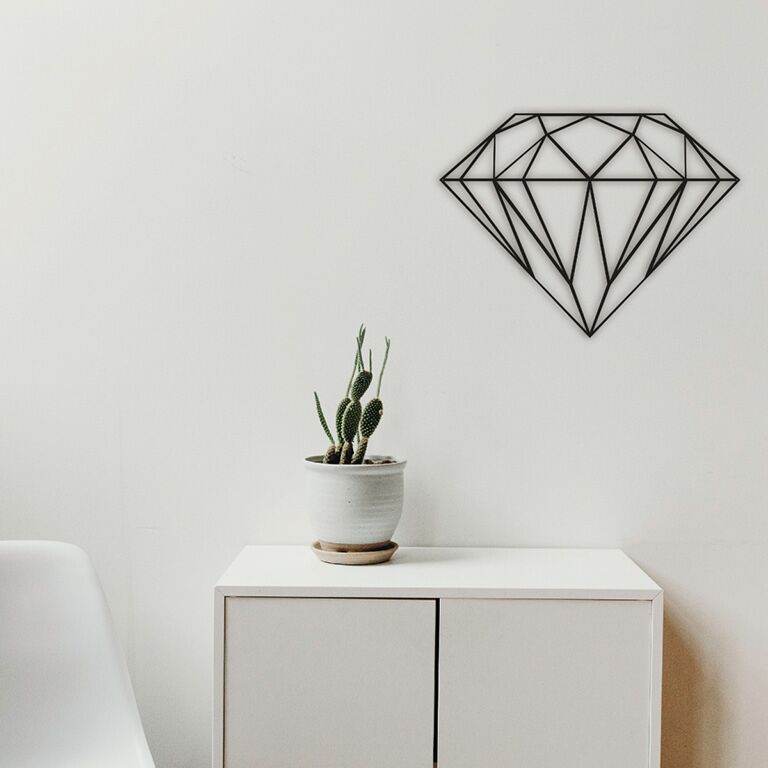 Kovová nástenná dekorácie Diamant *OP=OP