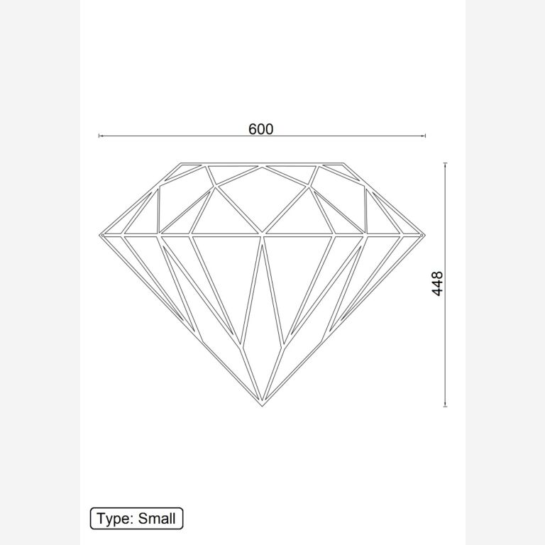 Nástenná výzdoba z cortenovej ocele Diamant *OP=OP