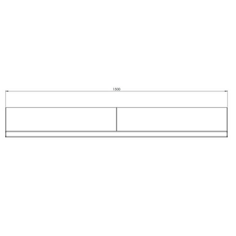 Oporná stena z cortenovej ocele rovné 150 cm (výška 40 cm)