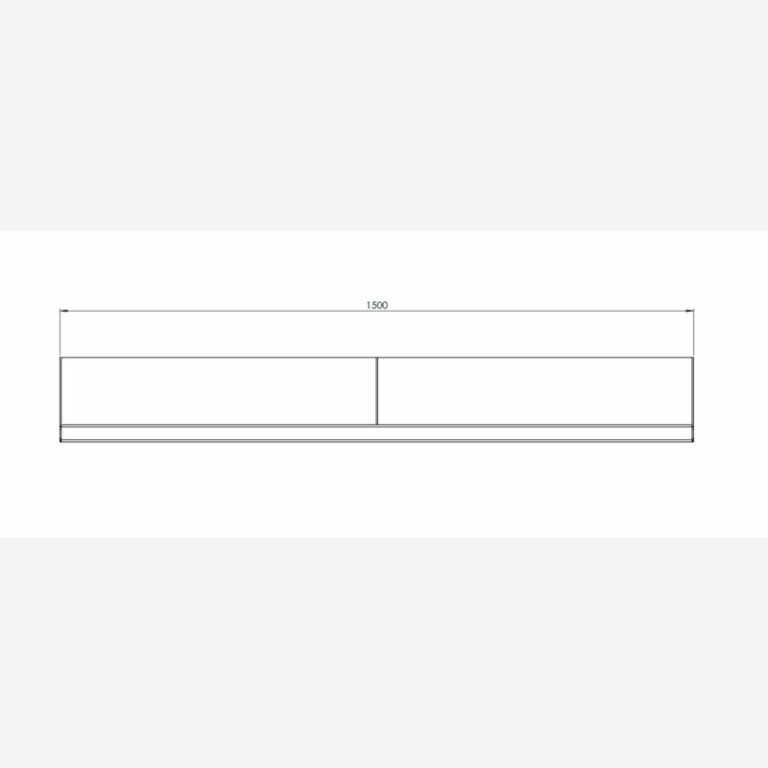 Práškom lakovaná oceľová oporná stena rovné 150 cm (výška 60 cm)