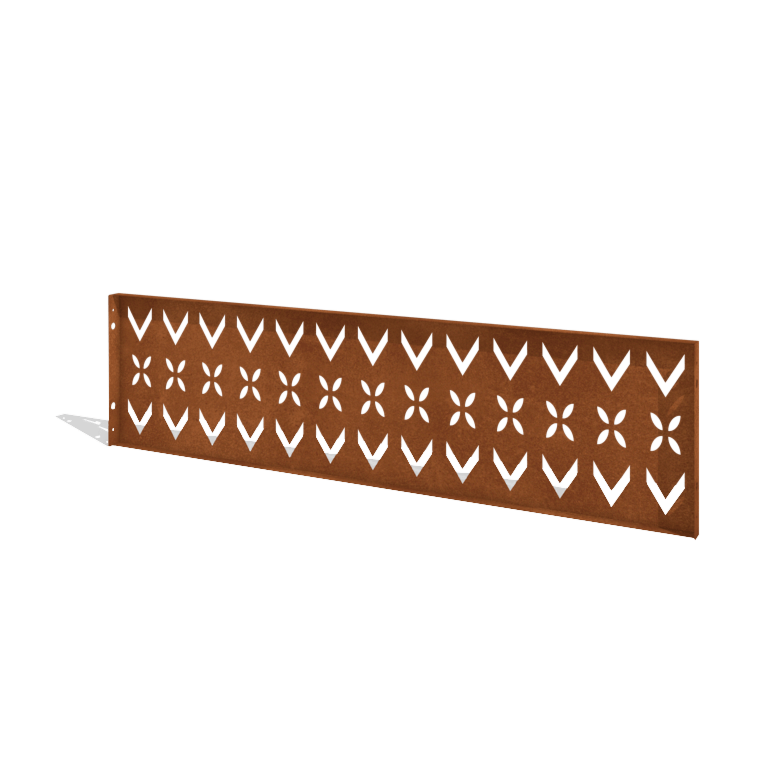 Plot z cortenovej ocele H panel V 180 x 47,5 cm