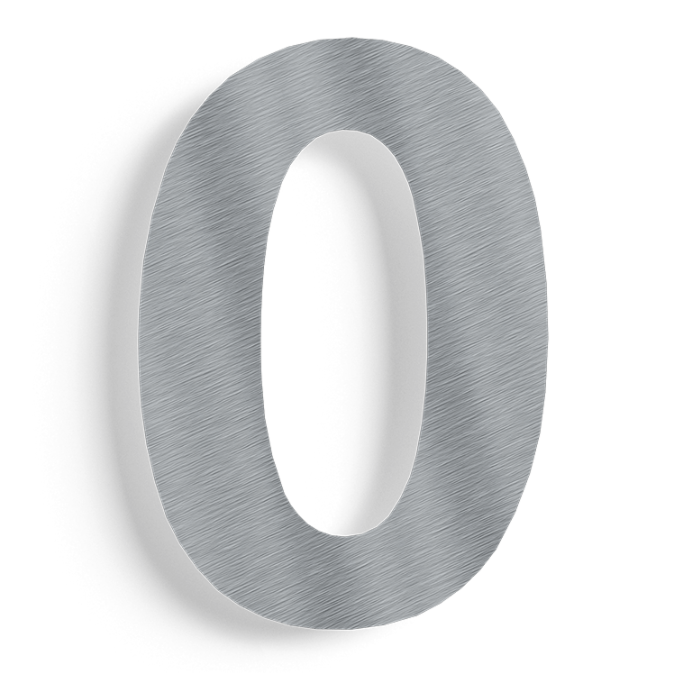 Domové číslo z nehrdzavejúcej ocele 0 - 80 cm