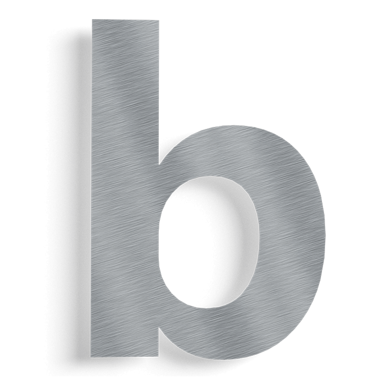 Domové číslo z nehrdzavejúcej ocele b - 43,1 cm