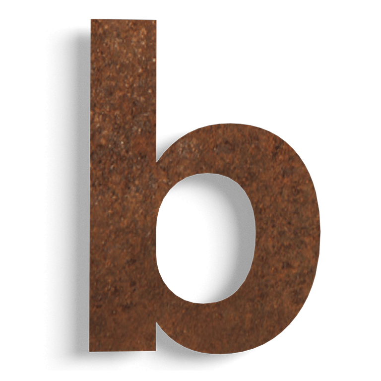 Domové číslo cortenová oceľ (doska) b - 15 cm