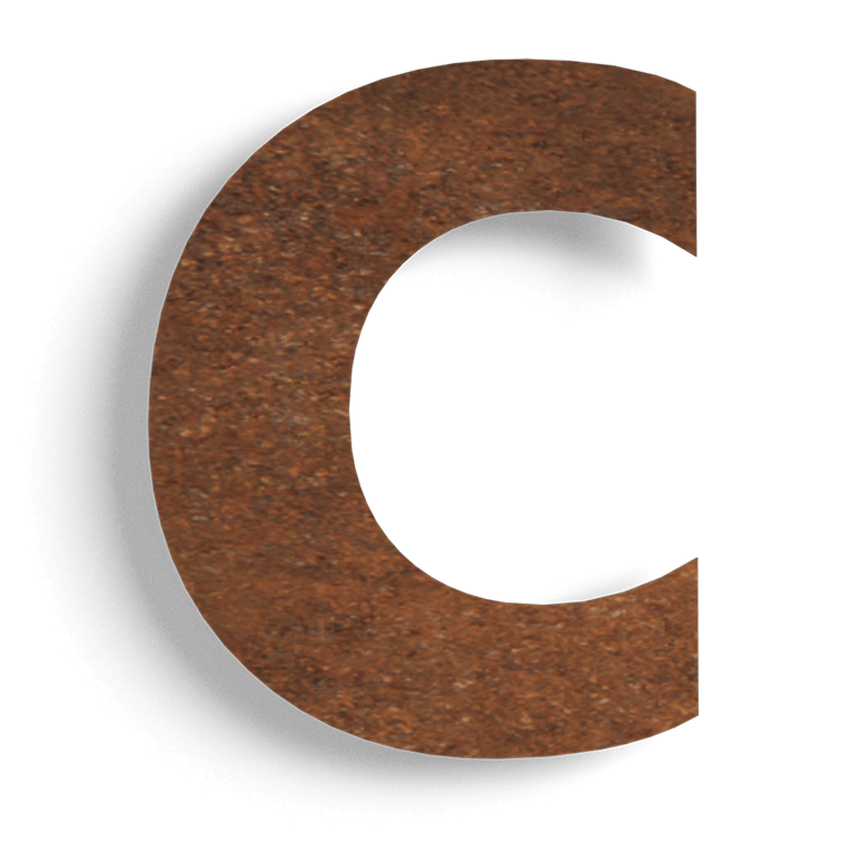Domové číslo z cortenovej ocele c - 30 cm