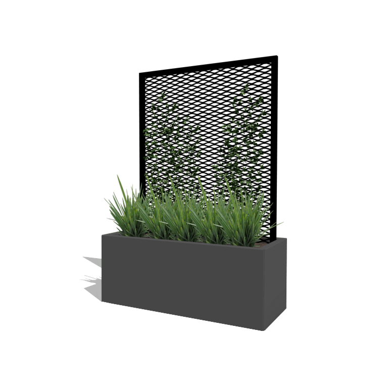 Čierna mriežka na popínavé rastliny 100 x 40 cm