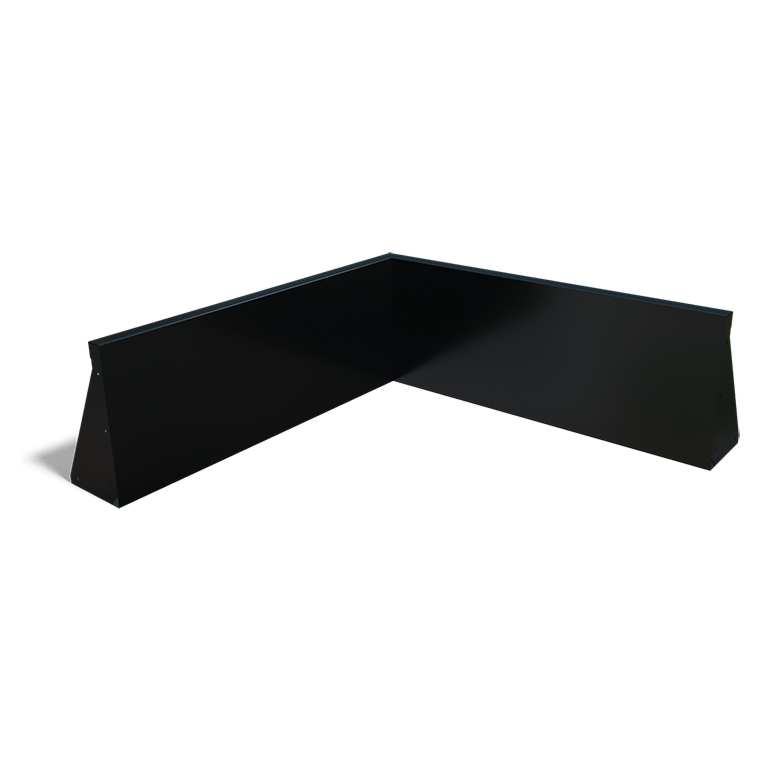 Práškom lakovaná oceľová oporná stena vnútorný roh 100 x 100 cm (výška 30 cm)