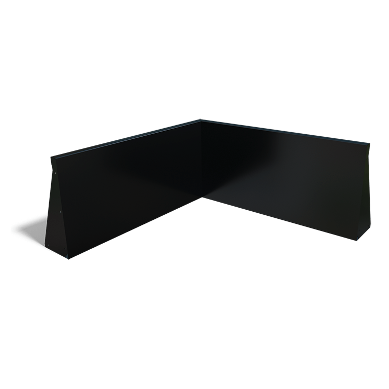 Práškom lakovaná oceľová oporná stena vnútorný roh 100 x 100 cm (výška 50 cm)
