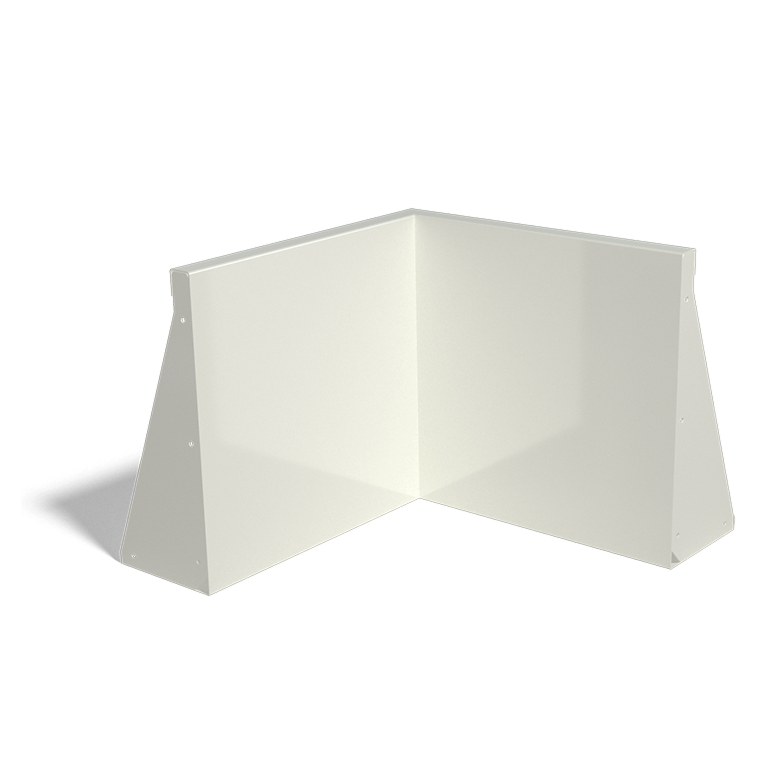 Práškom lakovaná oceľová oporná stena vnútorný roh 50 x 50 cm (výška 50 cm)