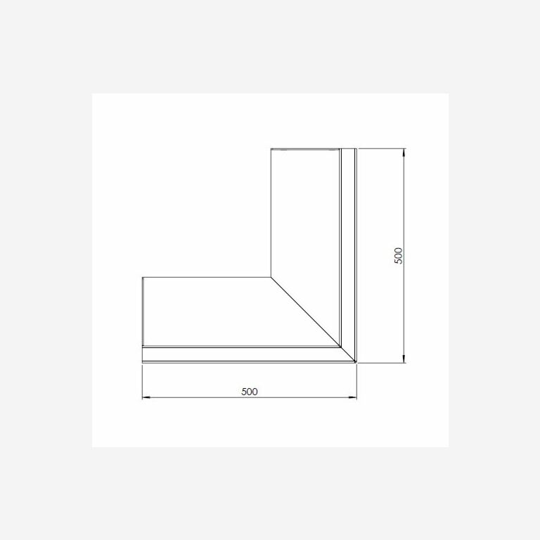 Práškom lakovaná oceľová oporná stena vonkajší roh 50 x 50 cm (výška 40 cm)