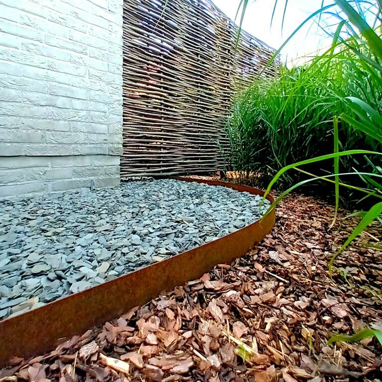 Trávnikové obruby z cortenovej ocele rovné 15 cm (dĺžka 150 cm)