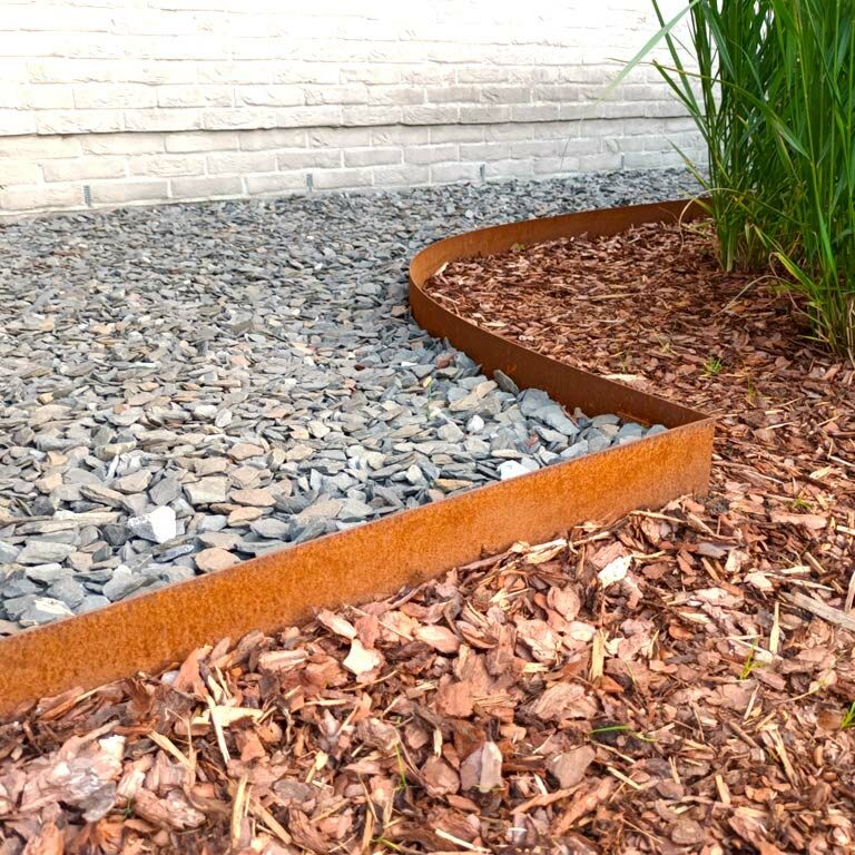 Trávnikové obruby z cortenovej ocele rovné 15 cm (dĺžka 150 cm)